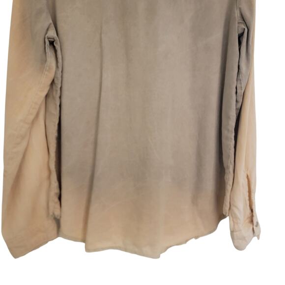 Cloth & Stone Long Sleeve Button Down Shirt Faded Ombre Distressed Medium Beachy - Picture 7 of 13